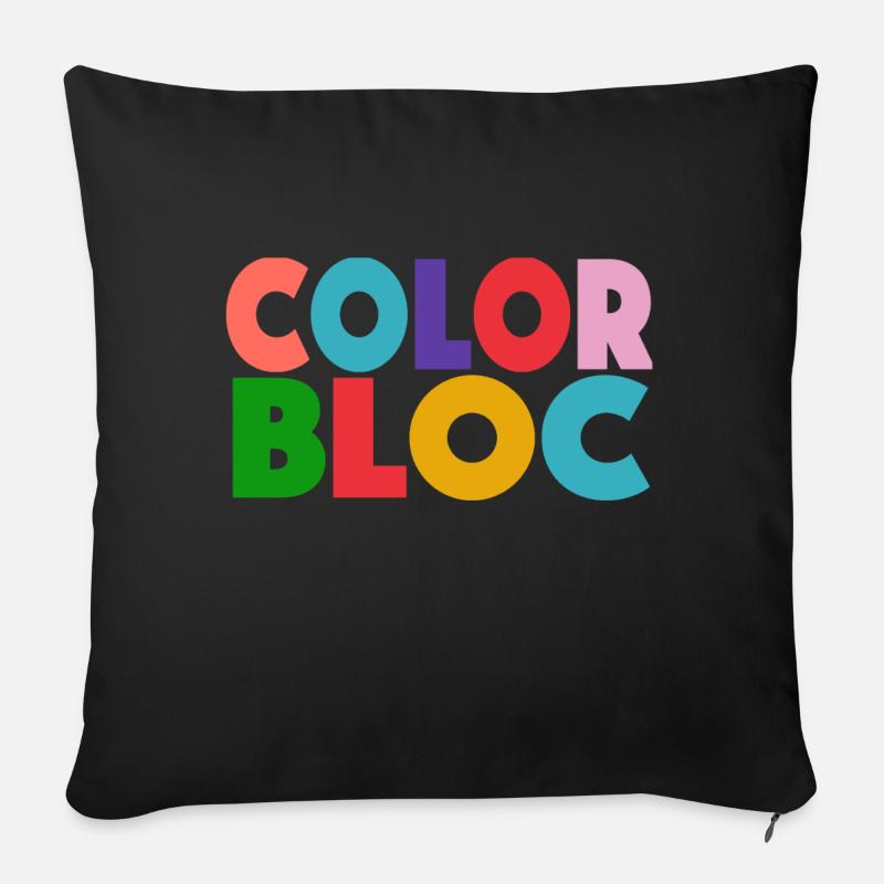 Color Bloc Icon - Sofakissenbezug 45 x 45 cm - Schwarz