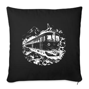 Graphique ferroviaire - Housse de coussin décorative 45 x 45 cm - noir - Devant