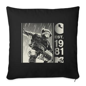 MTV Astronaut Est. 1981 Cool Design - Sofa pillowcase 17,3'' x 17,3'' (45 x 45 cm) - black - Front