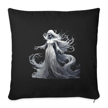 Gruseliges Halloween-partykostüm Banshee - Housse de coussin décorative 45 x 45 cm - noir - Devant