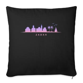Croatia hrvatska kroatien hrv hr travel Zadar - Sofa pillowcase 17,3'' x 17,3'' (45 x 45 cm) - black - Front