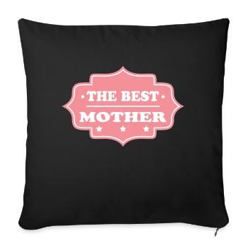 THE BEST MOTHER - Housse de coussin décorative 45 x 45 cm - noir - Devant