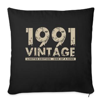 Vintage 1991 Bursdag - One of Kind - Housse de coussin décorative 45 x 45 cm - noir - Devant