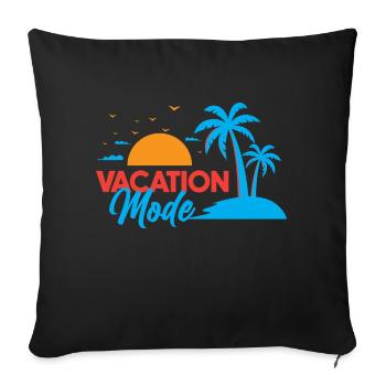 Ambiance des vacances - Housse de coussin décorative 45 x 45 cm - noir - Devant
