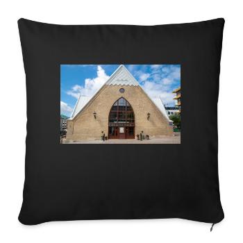 Feskekörka Fischmarkt Göteborg Stadt (Göteborg) - Sofakissenbezug 45 x 45 cm - Schwarz - Vorne