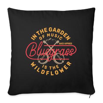 Bluegrass - Banjo Happiness - Sofa pillowcase 17,3'' x 17,3'' (45 x 45 cm) - black - Front