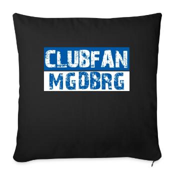 Clubfan Magdeburg Football - Housse de coussin décorative 45 x 45 cm - noir - Devant