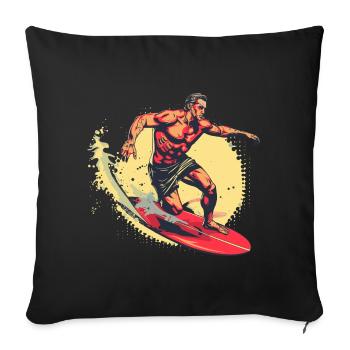 Surfer Graphics - Sofa pillowcase 17,3'' x 17,3'' (45 x 45 cm) - black - Front