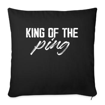 king of the ping Design for a computer network - Sofakissenbezug 45 x 45 cm - Schwarz - Vorne