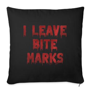 bite marks blutspuren - Sofakissenbezug 45 x 45 cm - Schwarz - Vorne