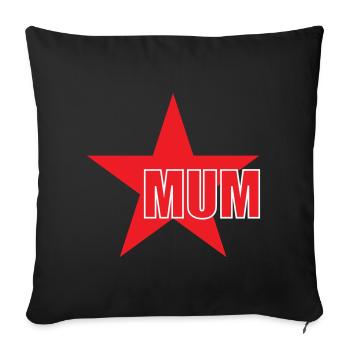 Maman d'Amour - Mother's Day - Sofa pillowcase 17,3'' x 17,3'' (45 x 45 cm) - black - Front