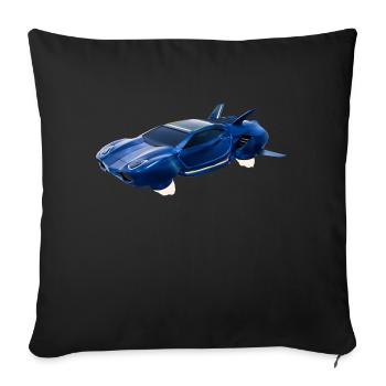 Sci-Fi Fliegendes Auto - Sofakissenbezug 45 x 45 cm - Schwarz - Vorne