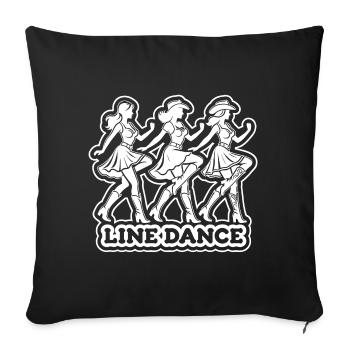 Mama tanzt Line Dance Line Dancing Mom - Sofa pillowcase 17,3'' x 17,3'' (45 x 45 cm) - black - Front
