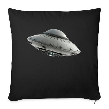 OVNI Alien science-fiction - Housse de coussin décorative 45 x 45 cm - noir - Devant