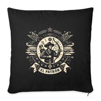 Icône d’El Patrón Archer - Housse de coussin décorative 45 x 45 cm - noir - Devant
