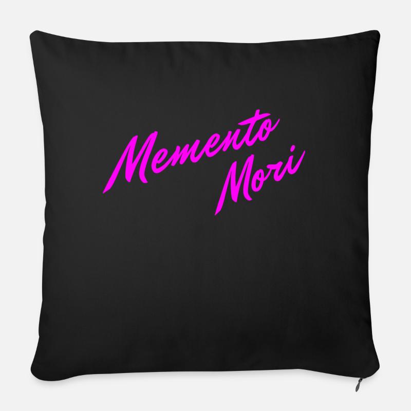 Memento Mori Farbenfroh - Sofakissenbezug 45 x 45 cm - Schwarz