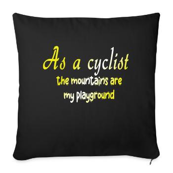 Bicycle Bicycle Bicycle Bike Biker MTB 9 - Sofa pillowcase 17,3'' x 17,3'' (45 x 45 cm) - black - Front