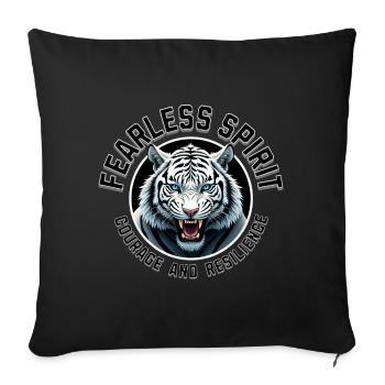 FEARLESS SPIRIT - Sofa pillowcase 17,3'' x 17,3'' (45 x 45 cm) - black - Front