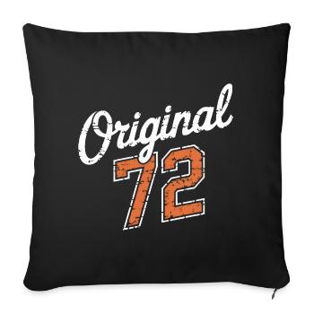 Original 72 - 53 ans Anniversaire - Housse de coussin décorative 45 x 45 cm - noir - Devant