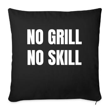 Pas de grill, pas de compétence - Housse de coussin décorative 45 x 45 cm - noir - Devant