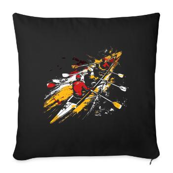 Rowing Team Sketch - Sofa pillowcase 17,3'' x 17,3'' (45 x 45 cm) - black - Front