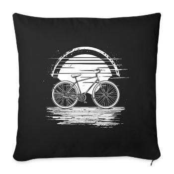Cyclist - Sofa pillowcase 17,3'' x 17,3'' (45 x 45 cm) - black - Front