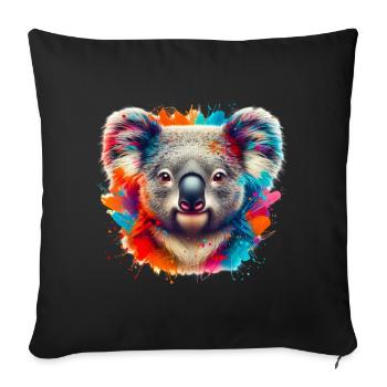 Koala - Housse de coussin décorative 45 x 45 cm - noir - Devant