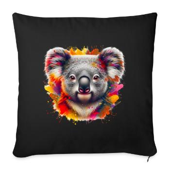 Koala - Sofakissenbezug 45 x 45 cm - Schwarz - Vorne