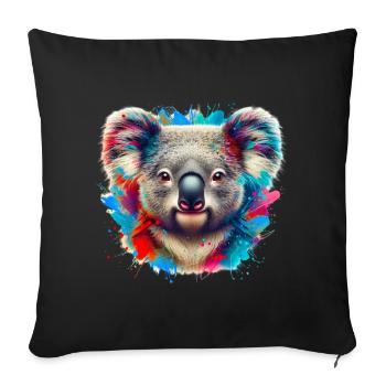 Koala - Sofa pillowcase 17,3'' x 17,3'' (45 x 45 cm) - black - Front
