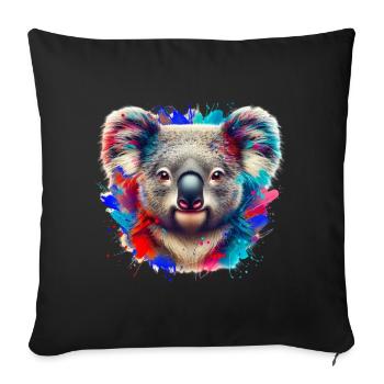 Koala - Housse de coussin décorative 45 x 45 cm - noir - Devant