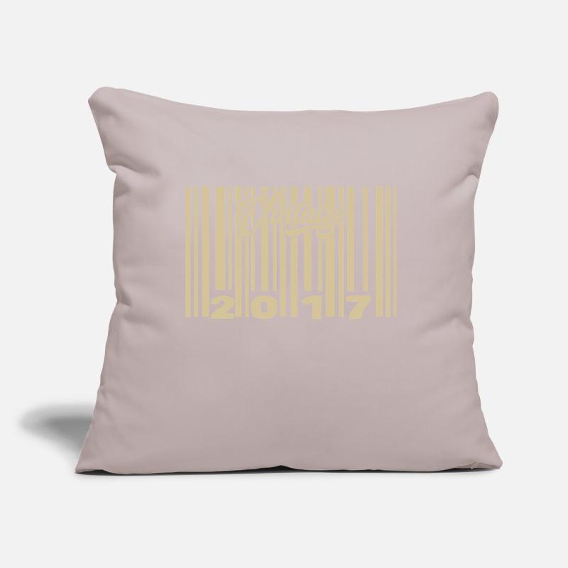 vintage 2017 Barcode 2017: Year 2025. Sofa pillowcase 17,3'' x 17,3'' (45 x 45 cm)