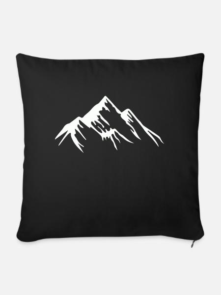 berge - Sofakissenbezug 45 x 45 cm - Schwarz