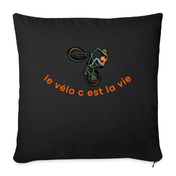 Cycling is life,Cycling,Cyclist,Cycling - Sofa pillowcase 17,3'' x 17,3'' (45 x 45 cm) - black - Front