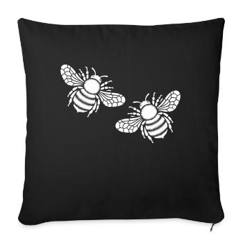 Bee 2 - Sofa pillowcase 17,3'' x 17,3'' (45 x 45 cm) - black - Front