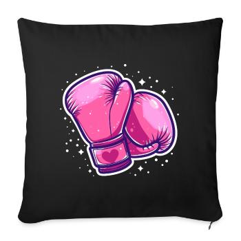 Boxing Gloves Graphic - Sofa pillowcase 17,3'' x 17,3'' (45 x 45 cm) - black - Front