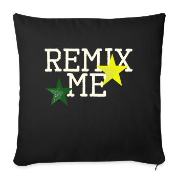 Remix me - Sofa pillowcase 17,3'' x 17,3'' (45 x 45 cm) - black - Front