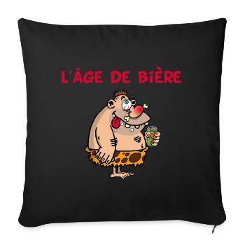 L'âge de bière - Housse de coussin décorative 45 x 45 cm - noir - Devant
