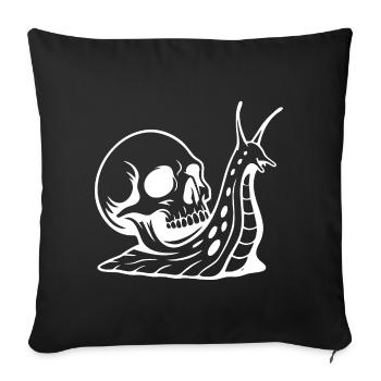 Gothic Skull with Serpent Design - Sofa pillowcase 17,3'' x 17,3'' (45 x 45 cm) - black - Front