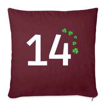 14 - Sofa pillowcase 17,3'' x 17,3'' (45 x 45 cm) - burgundy - Front