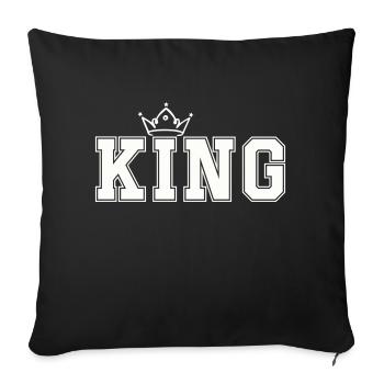 King - Sofa pillowcase 17,3'' x 17,3'' (45 x 45 cm) - black - Front