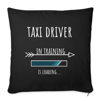 Chauffeur de taxi Cadeau Profession Éducation - Housse de coussin décorative 45 x 45 cm - noir - Devant
