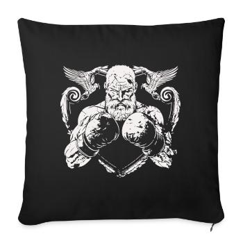 boxeur de combat - Housse de coussin décorative 45 x 45 cm - noir - Devant