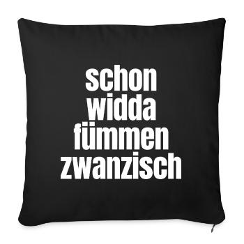 Already Widda Fümmen Zwanzisch 50th birthday - Sofa pillowcase 17,3'' x 17,3'' (45 x 45 cm) - black - Front