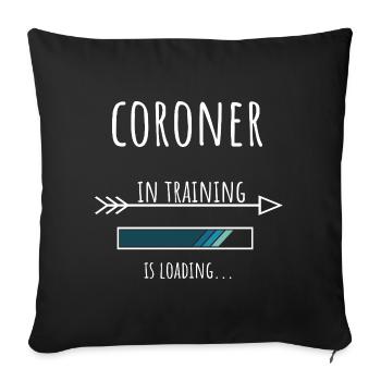 Cadeau Profession Formation Médecin légiste - Housse de coussin décorative 45 x 45 cm - noir - Devant