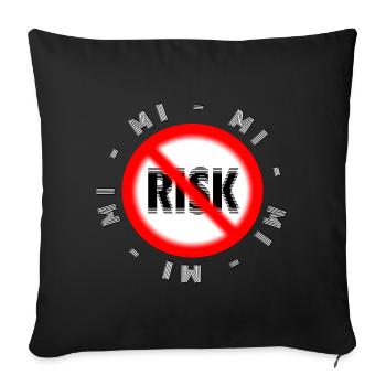 Risk-free lifestyle Motif MI MI MI NO Risk - Sofa pillowcase 17,3'' x 17,3'' (45 x 45 cm) - black - Front