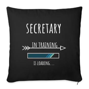Secrétaire Don Profession Éducation Secrétaire - Housse de coussin décorative 45 x 45 cm - noir - Devant