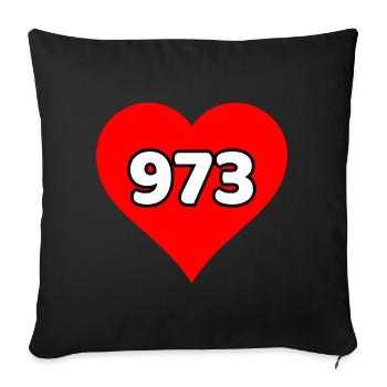J'aime la Guyane 973 - Housse de coussin décorative 45 x 45 cm - noir - Devant