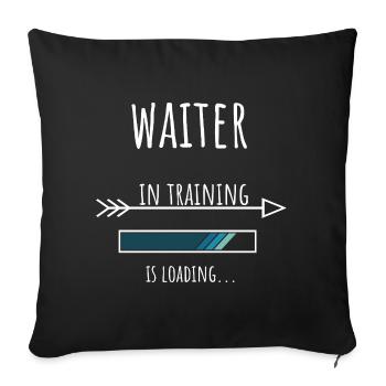 Waiter Gift Profession Training Waiter - Sofa pillowcase 17,3'' x 17,3'' (45 x 45 cm) - black - Front