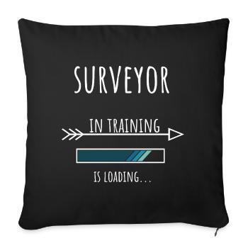 Surveyor Gift Profession Training Surveyor - Sofa pillowcase 17,3'' x 17,3'' (45 x 45 cm) - black - Front