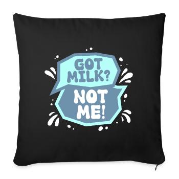 Lactose intolerance Lactose intolerant - Sofa pillowcase 17,3'' x 17,3'' (45 x 45 cm) - black - Front